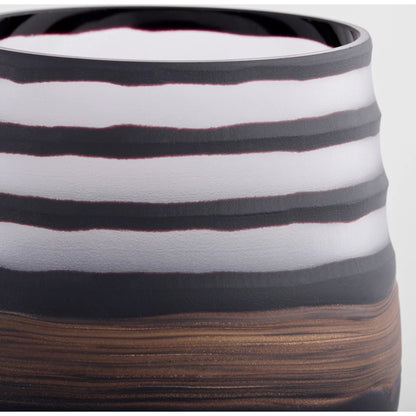 Midnight Road Vase by Cyan Design in black, clear, copper. Made from glass in a eclectic & global style.