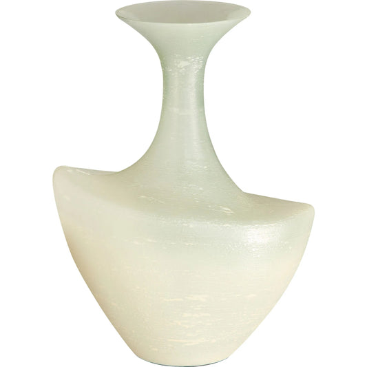 Taku Bottle Vase by Cyan Design in icy teal. Made from glass in a unique style.