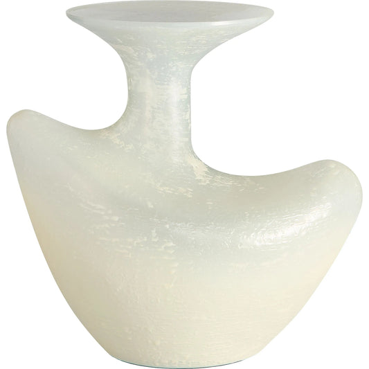 Taku Bottle Vase by Cyan Design in icy teal. Made from glass in a unique style.