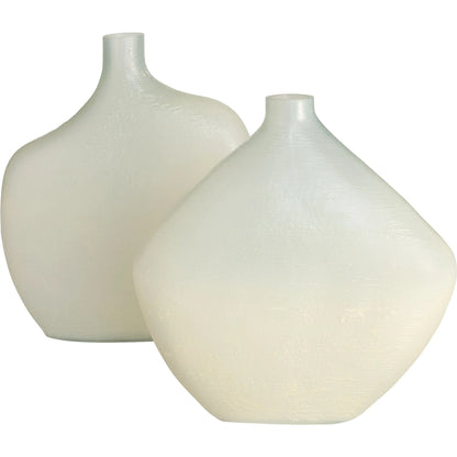 Taku Round Vase by Cyan Design in icy teal. Made from glass in a transitional style.