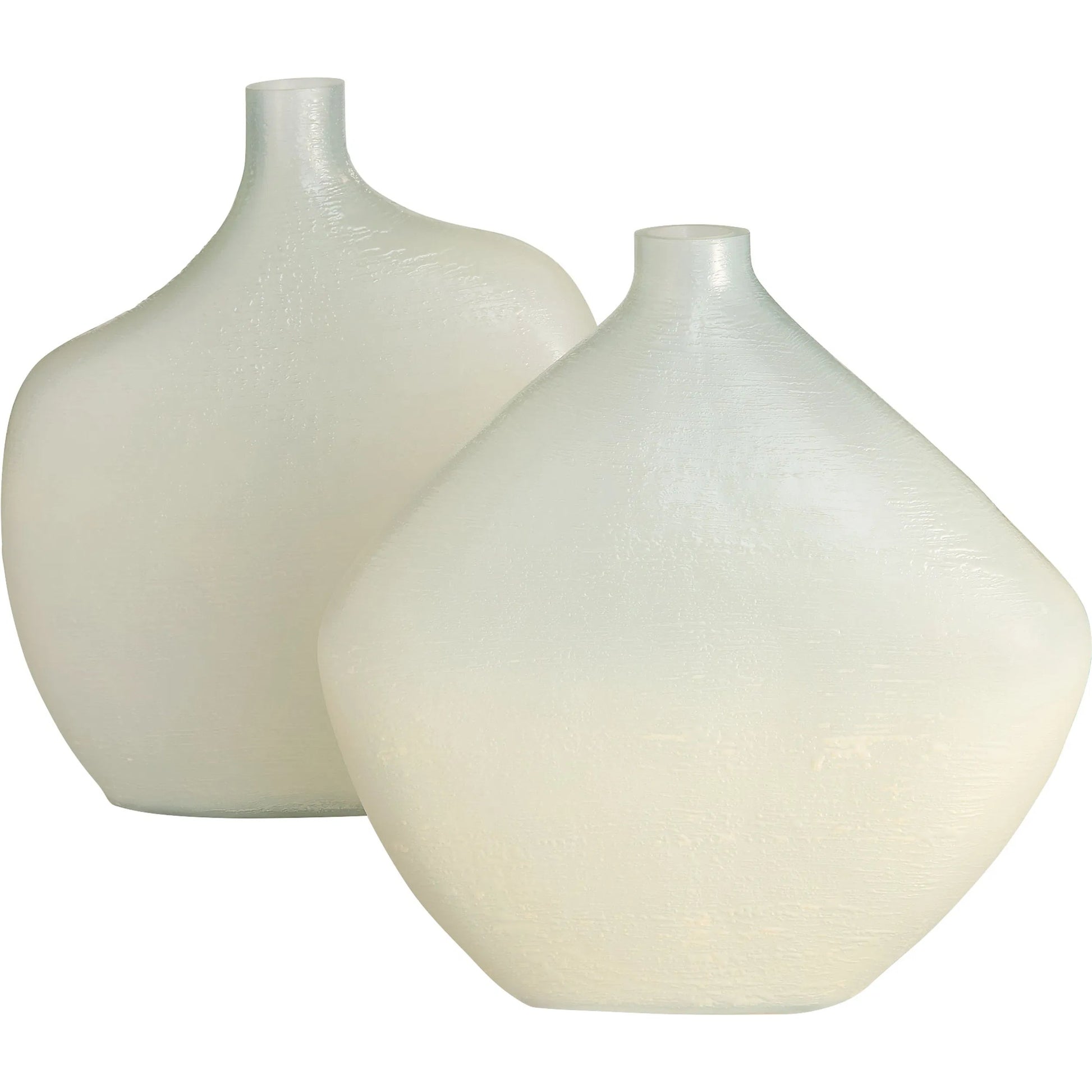 Taku Round Vase by Cyan Design in icy teal. Made from glass in a transitional style.