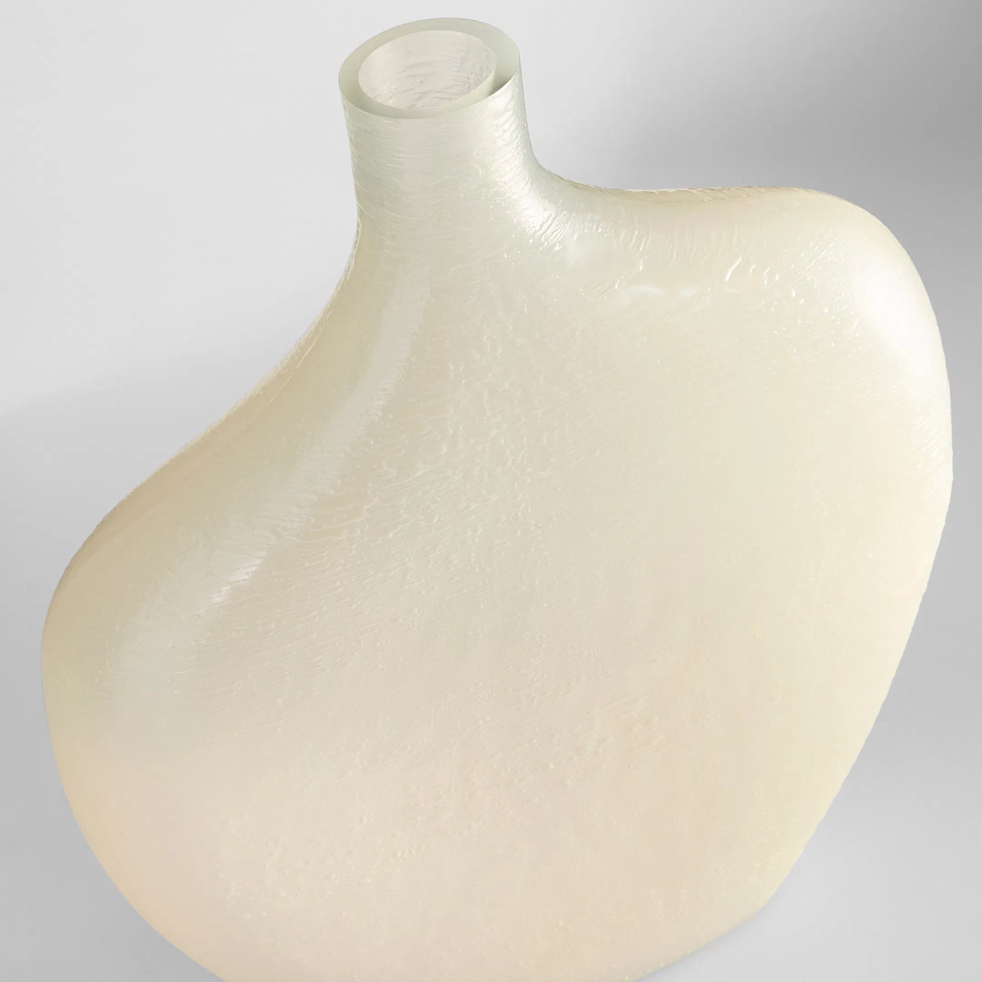 Taku Round Vase by Cyan Design in icy teal. Made from glass in a transitional style.