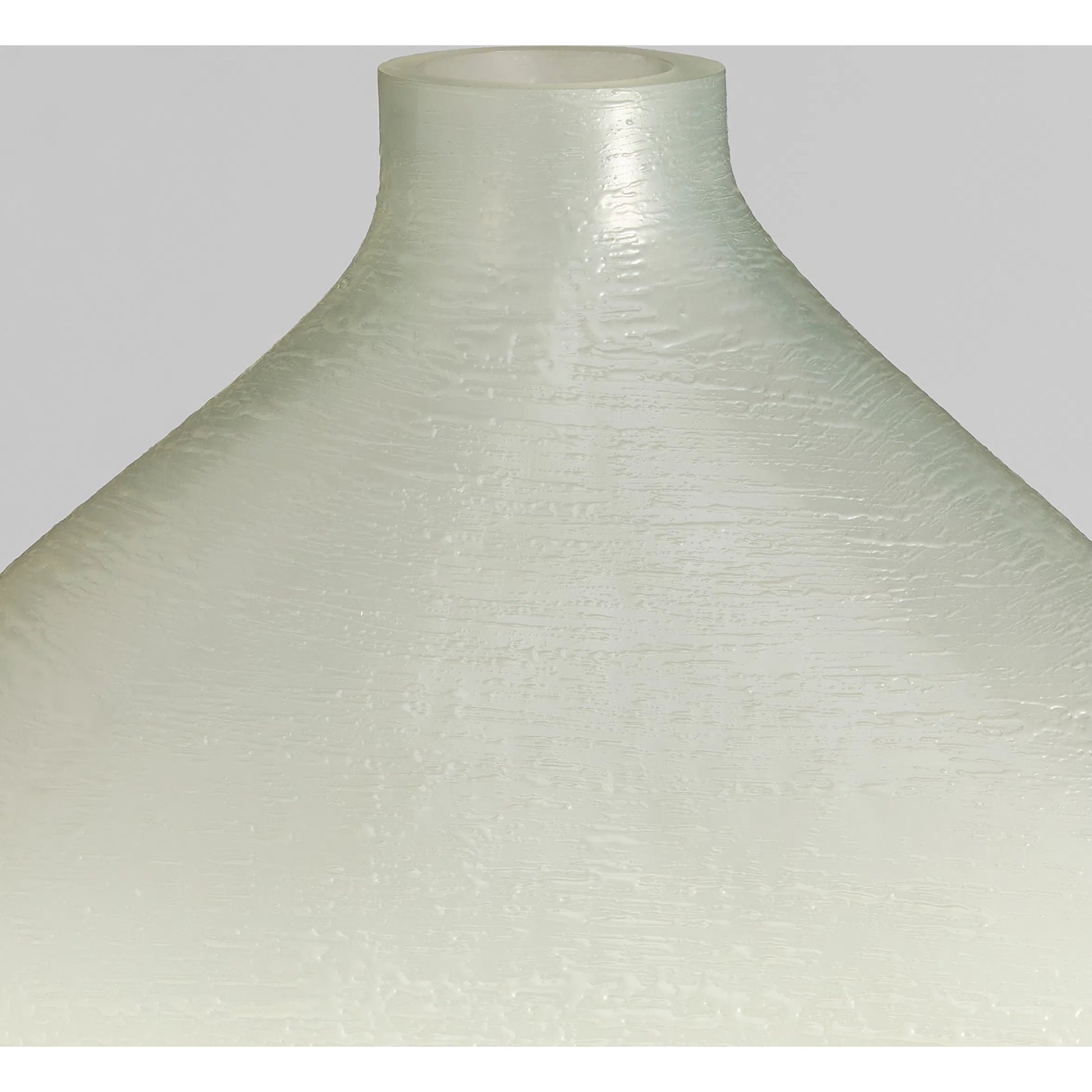 Taku Round Vase by Cyan Design in icy teal. Made from glass in a transitional style.