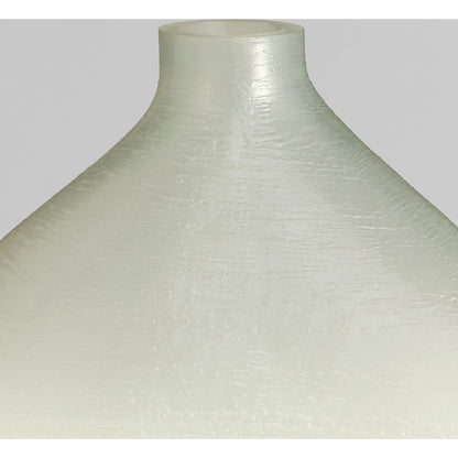 Taku Round Vase by Cyan Design in icy teal. Made from glass in a transitional style.