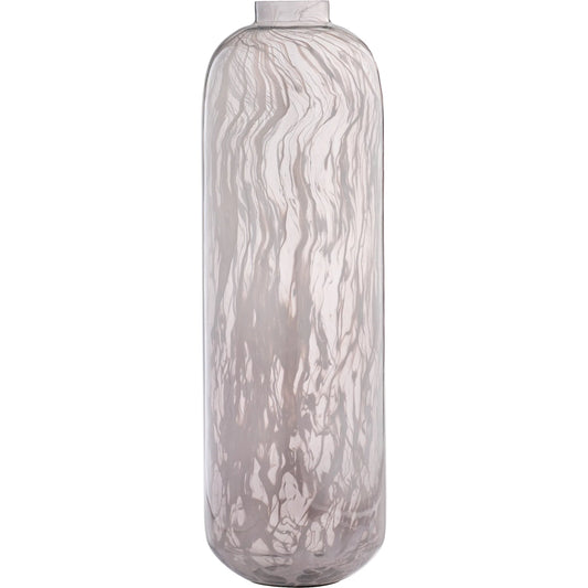 Billow Vase II by Cyan Design in grey swirl. Made from glass in a unique style.
