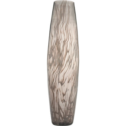 Billow Vase I by Cyan Design in grey swirl. Made from glass in a eclectic & global style.