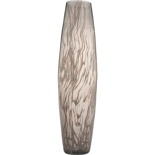 Billow Vase I by Cyan Design in grey swirl. Made from glass in a unique style.