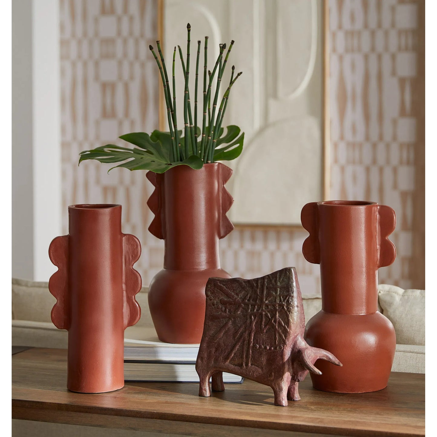 002 SI-2328595 | Lifestyle | El Toro Sculpture by Cyan Design in antique ochre. Made from cast aluminum in a traditional style.