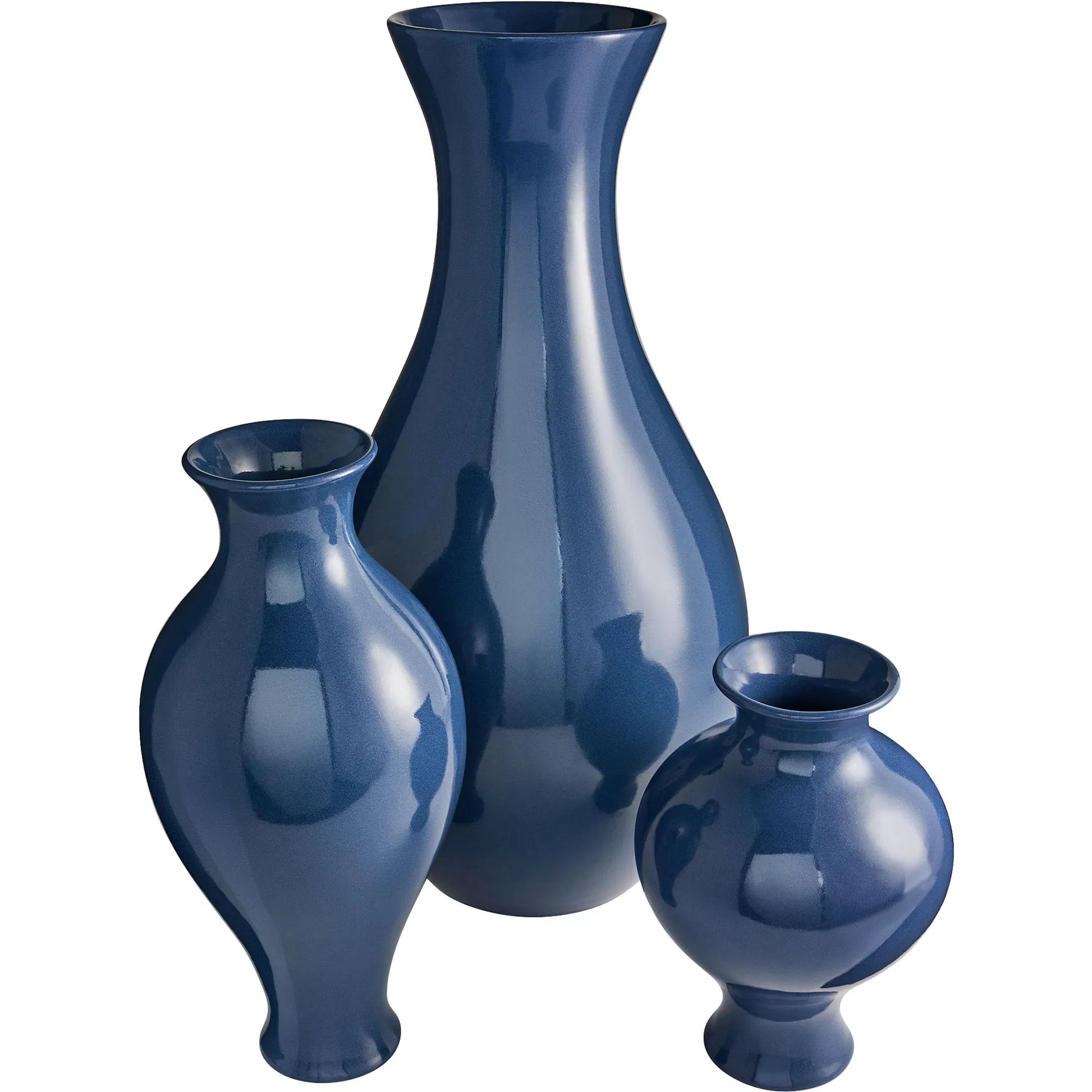 Aster Vase by Cyan Design in blue. Made from ceramic in a eclectic & global style.