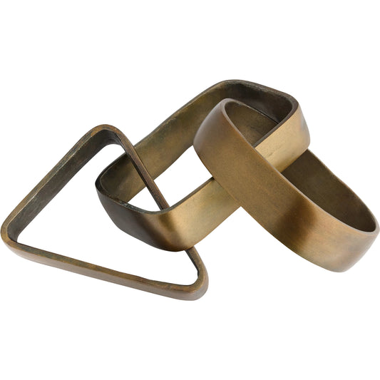 Catena Sculpture by Cyan Design in antique brass. Made from iron in a unique style.