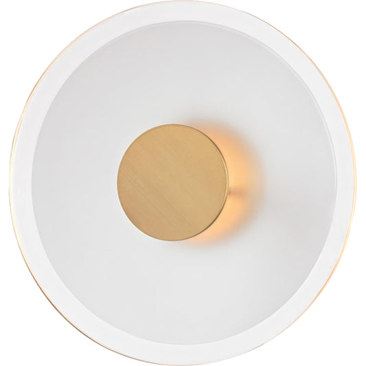 Guthrie Led Wall Sconce by Hudson Valley in aged brass. Made from steel in a modern style.
