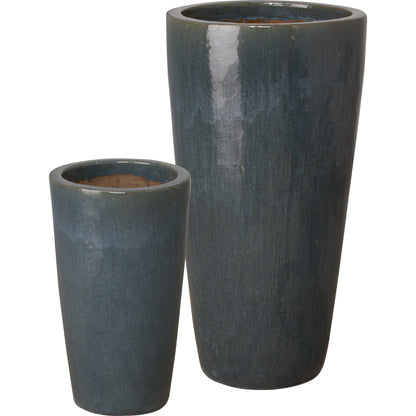 Round Tall Planters - 12132 (Set of 2) by Emissary USA in blue. Made from unique in a eclectic & global style.