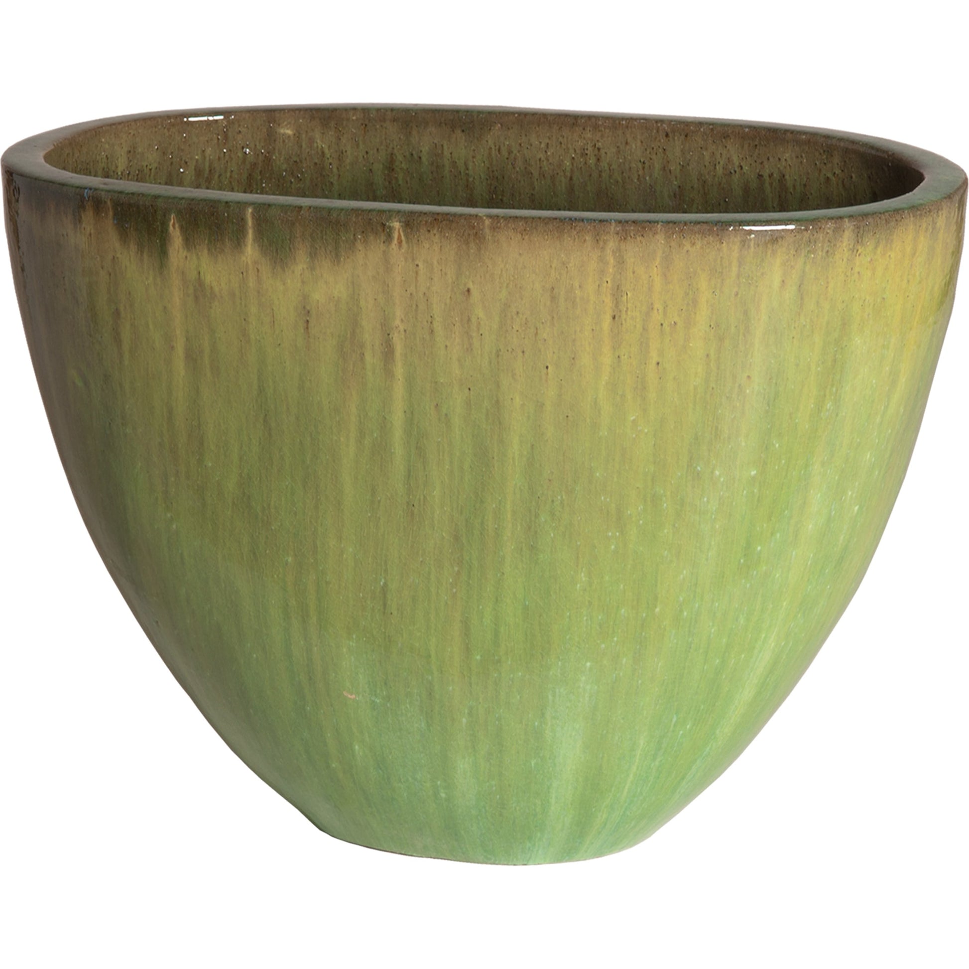 Oval Planter by Emissary in melon green. Made from unique in a eclectic & global style.