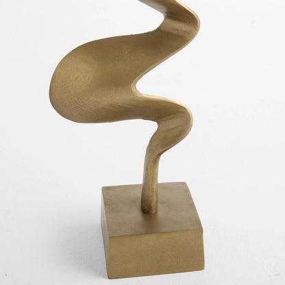 Andra Sculpture by Cyan Design in antique brass. Made from aluminum in a modern style.