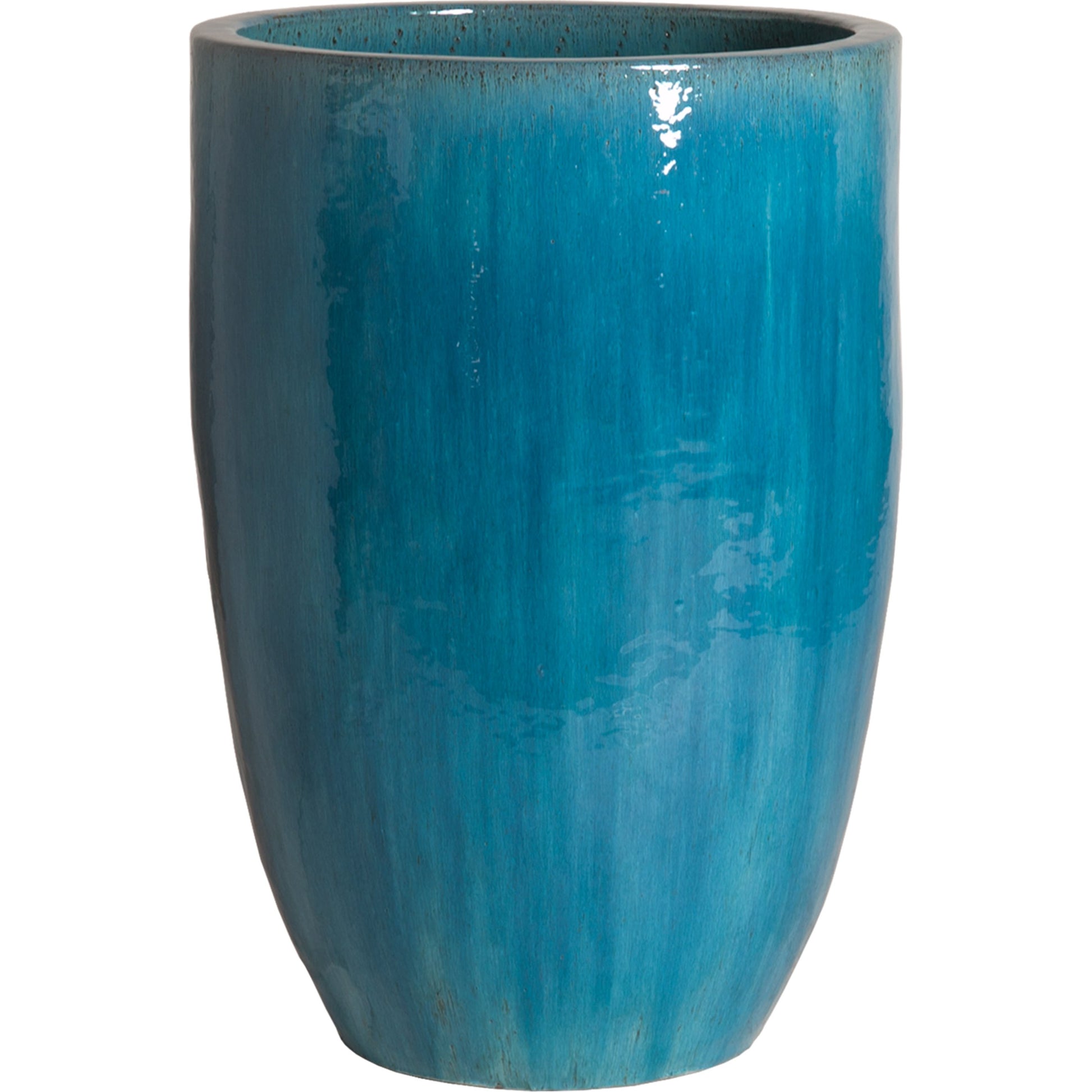 32 in. Tall Round Planter by Emissary. Made from ceramic in a modern style.