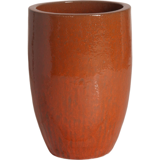 16" Tall Ceramic Planter by Emissary USA. Made from unique in a coastal style.