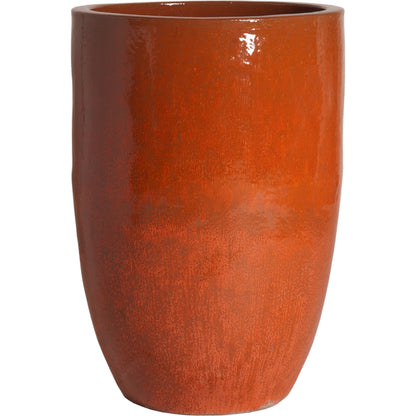 32 in. Tall Round Planter by Emissary. Made from ceramic in a modern style.