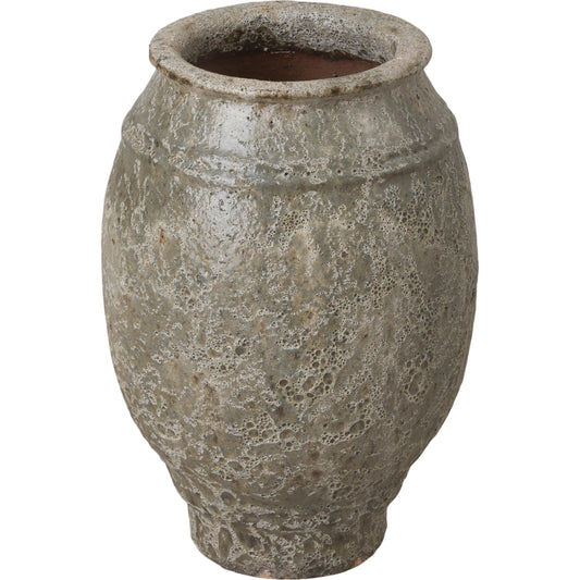 Olive Jar by Emissary USA in reef green and glossy glaze. Made from ceramic in a modern style.