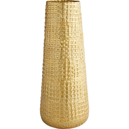 Artemios Tall Vase by Cyan Design in gold. Made from cast aluminum in a modern style.
