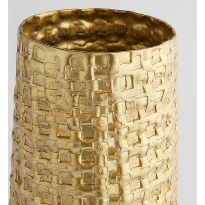 Artemios Tall Vase by Cyan Design in gold. Made from cast aluminum in a modern style.