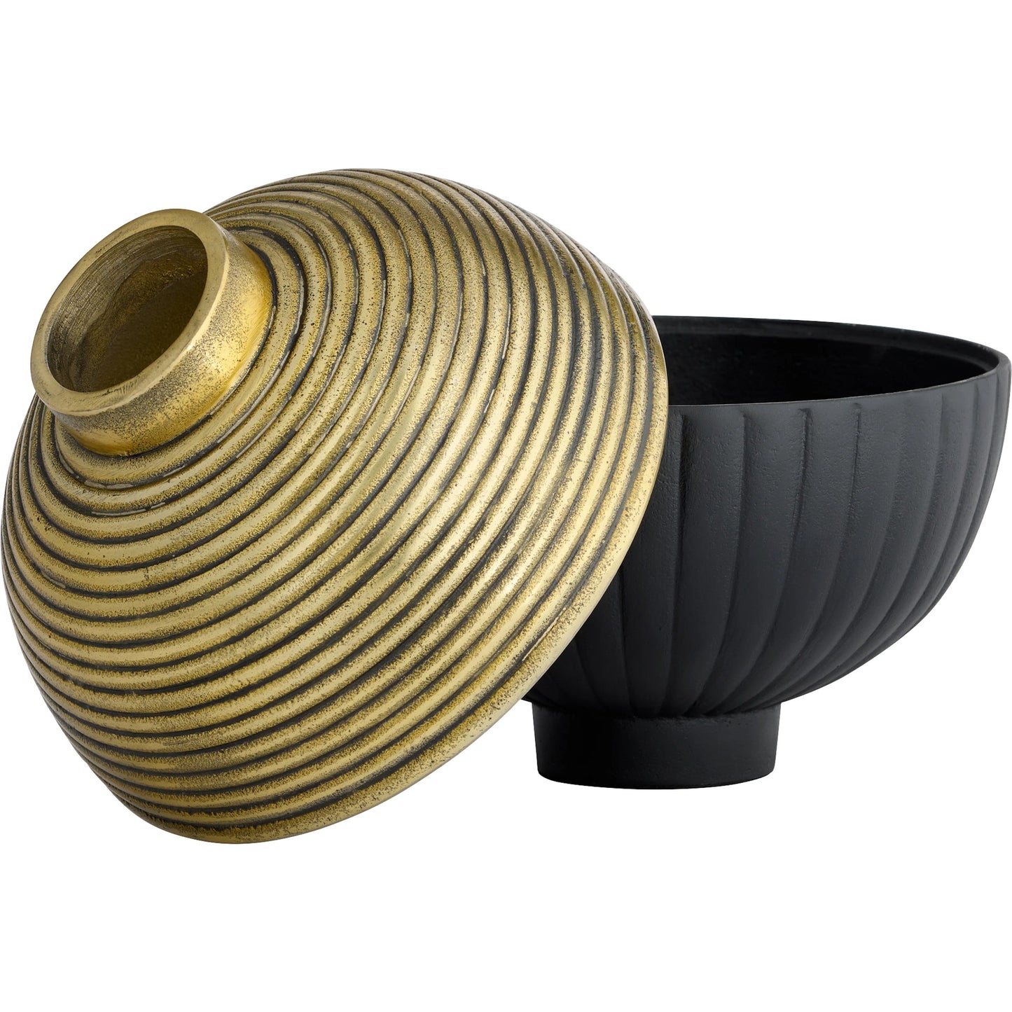 002 SI-2445005 | Additional Silo | Orb Box by Cyan Design in matte black, antique brass. Made from cast aluminum in a modern style.