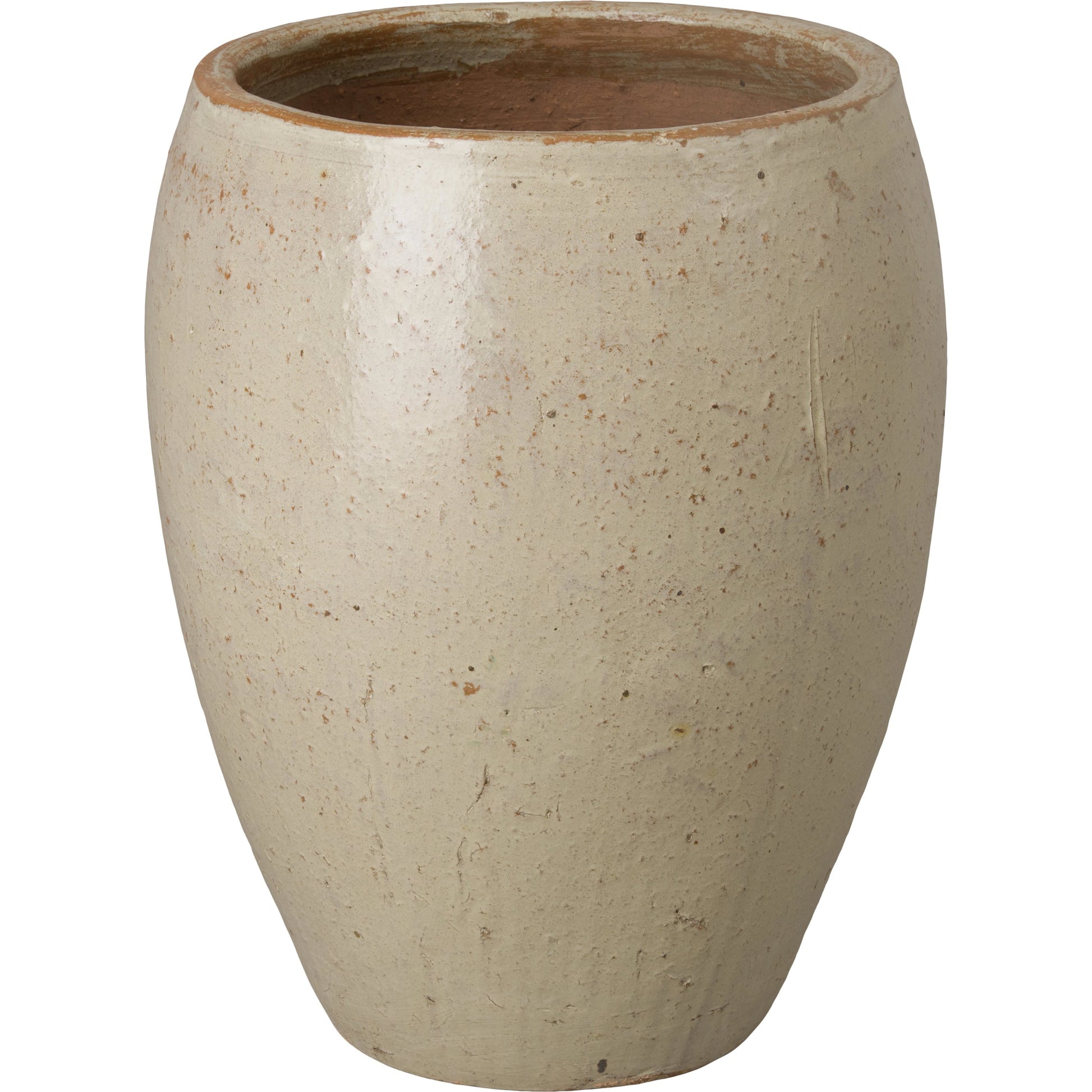 Arc Planter by Emissary in tropical sand and glossy glaze. Made from ceramic in a modern style.