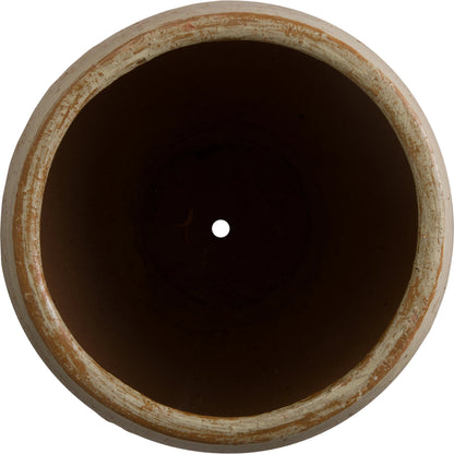 Arc Planter by Emissary in tropical sand and glossy glaze. Made from ceramic in a modern style.