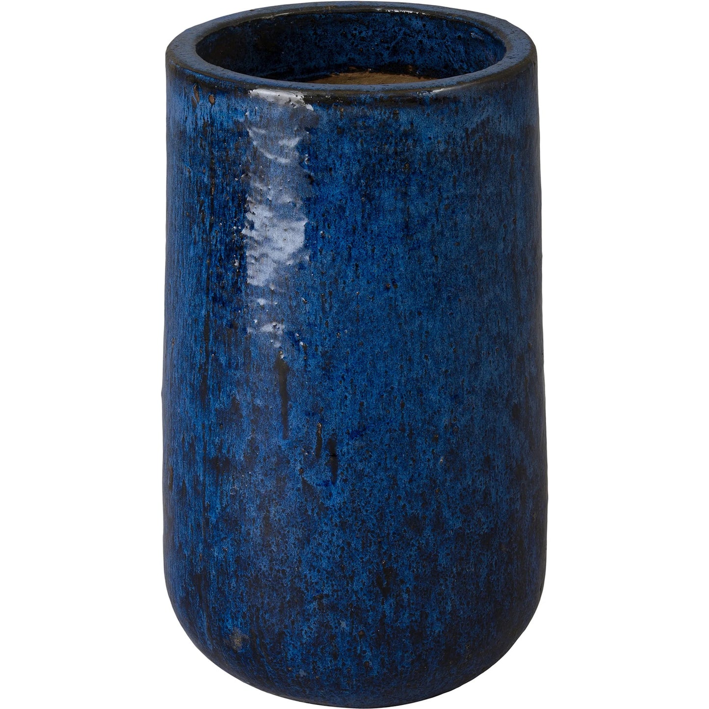 000 SI-2630508 | Primary Silo | Straight Indoor/Outdoor Round Pot by Emissary in blue and glossy glaze. Made from ceramic in a unique style.