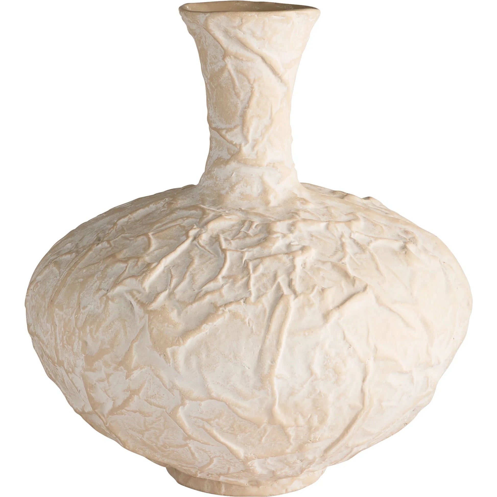 Zimurtu Vase by Cyan Design in off white. Made from ecomix in a rustic style.