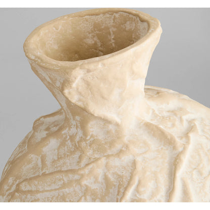 Zimurtu Vase by Cyan Design in off white. Made from ecomix in a rustic style.