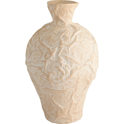 Zimurtu Vase by Cyan Design in off white. Made from ecomix in a rustic style.