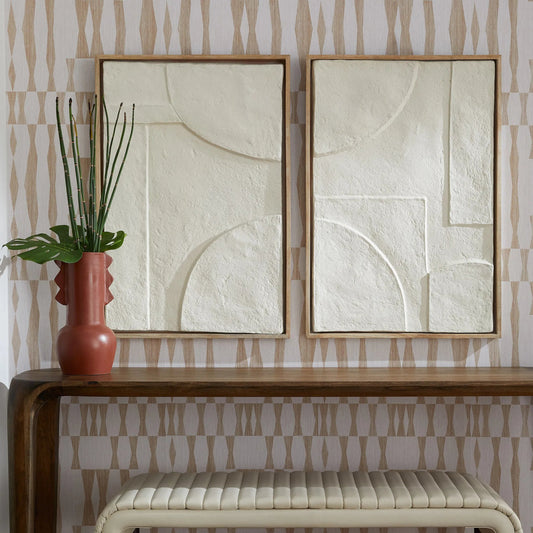 Oliver Diptych Panels (Set of 2) by Cyan Design in walnut. Made from ecomix, acacia wood in a unique style.