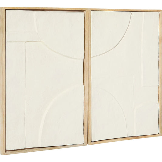 Oliver Diptych Panels (Set of 2) by Cyan Design in walnut. Made from ecomix, acacia wood in a unique style.