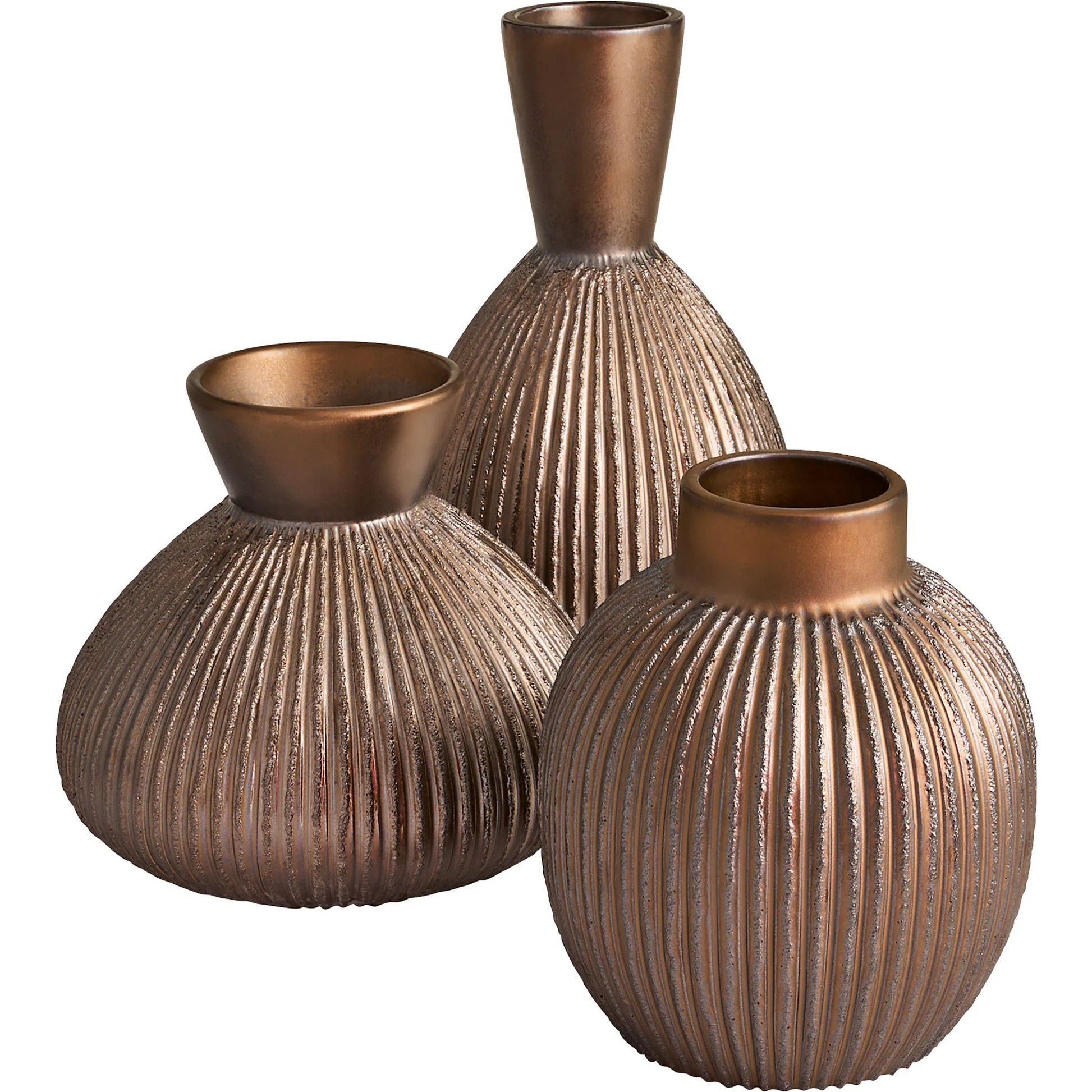 Starship Vase by Cyan Design in bronze. Made from ceramic in a rustic style.