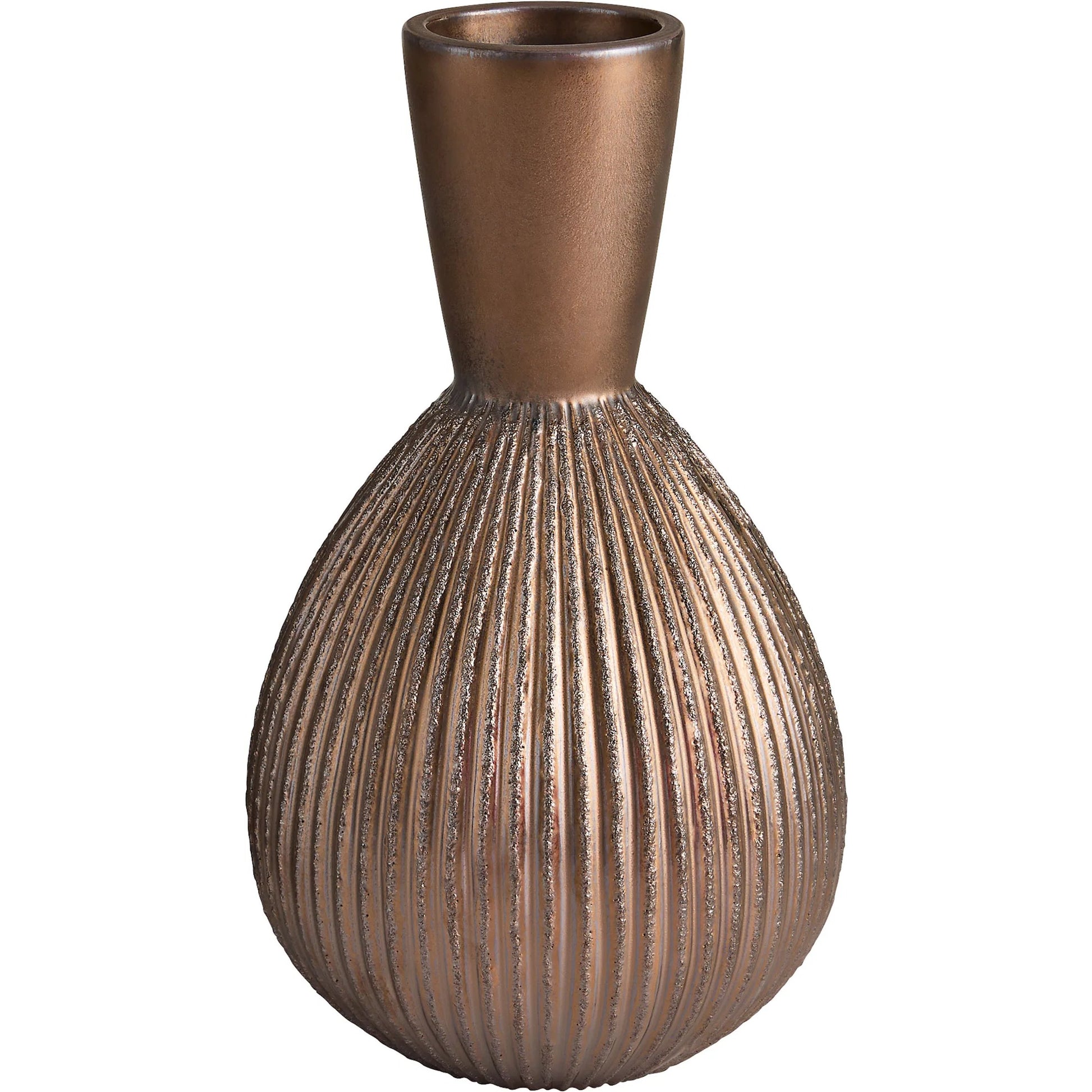 Starship Vase by Cyan Design in bronze. Made from ceramic in a rustic style.