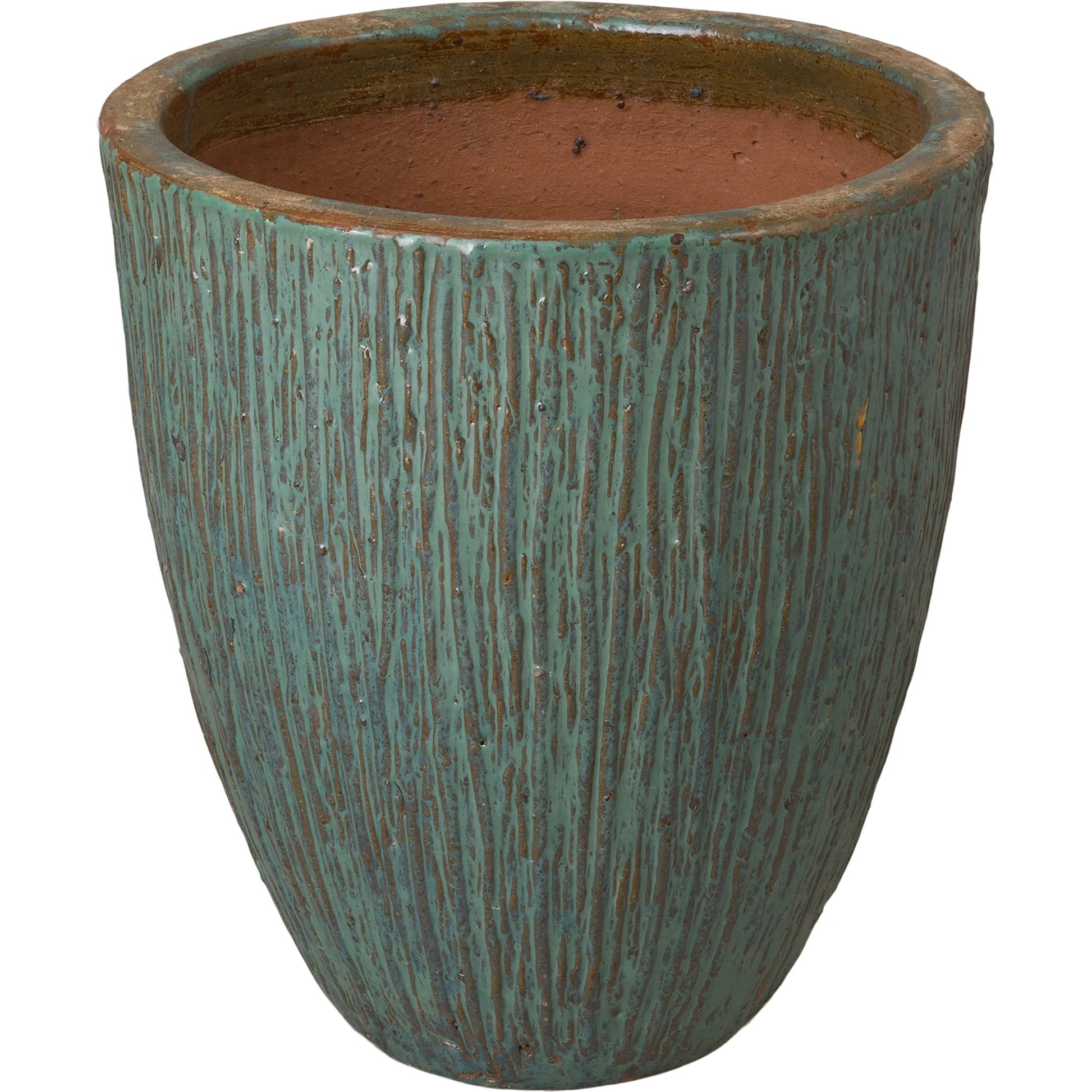 Ripple Planter by Emissary USA in glossy glaze. Made from ceramic in a modern style.