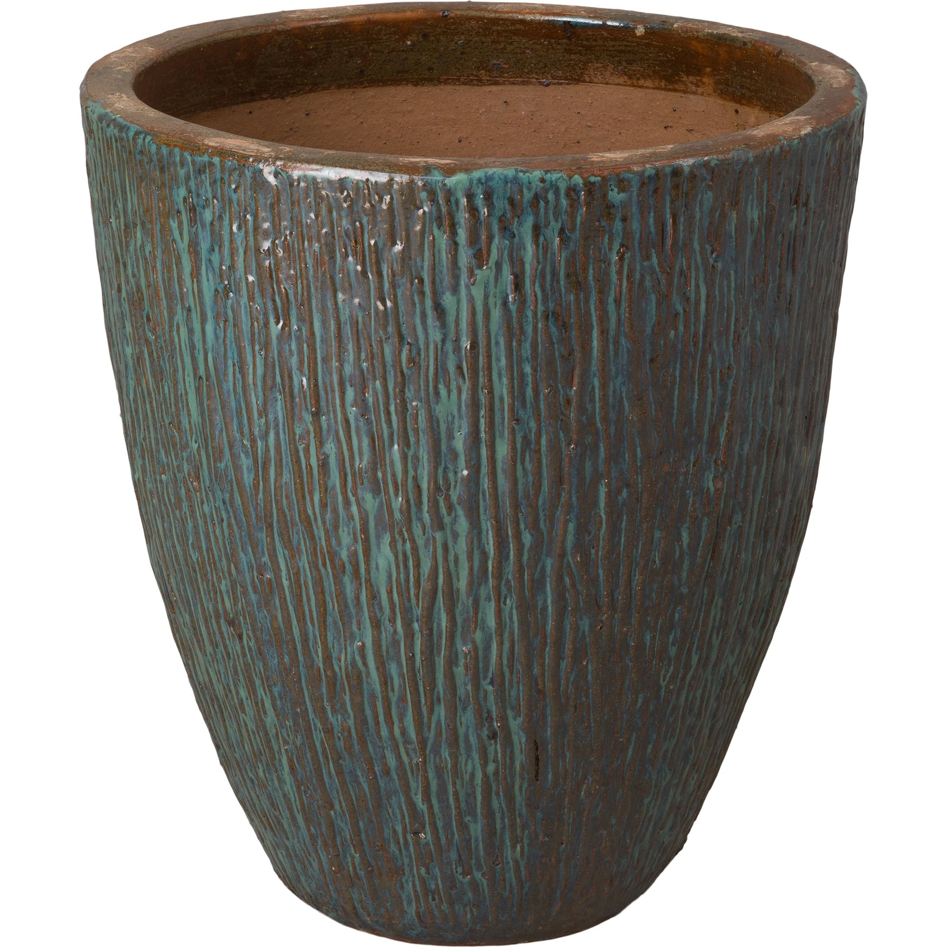 Ripple Planter by Emissary USA in glossy glaze. Made from ceramic in a modern style.