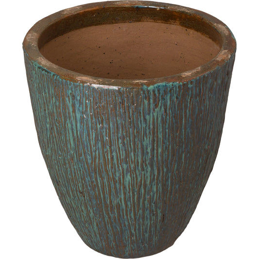 Ripple Planter by Emissary USA in glossy glaze. Made from ceramic in a modern style.