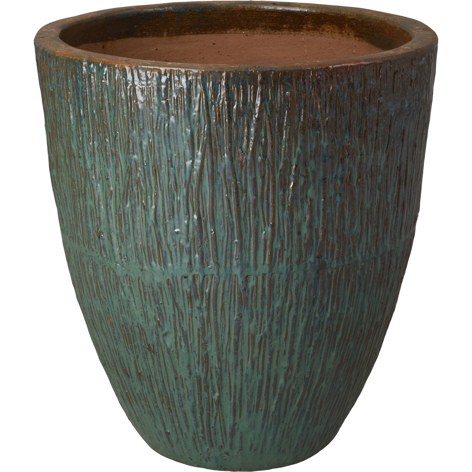 Ripple Planter by Emissary USA in glossy glaze. Made from ceramic in a modern style.