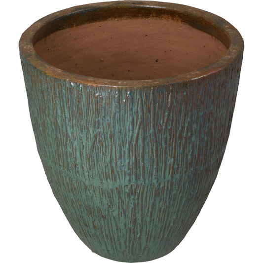 Ripple Planter by Emissary USA in glossy glaze. Made from ceramic in a modern style.