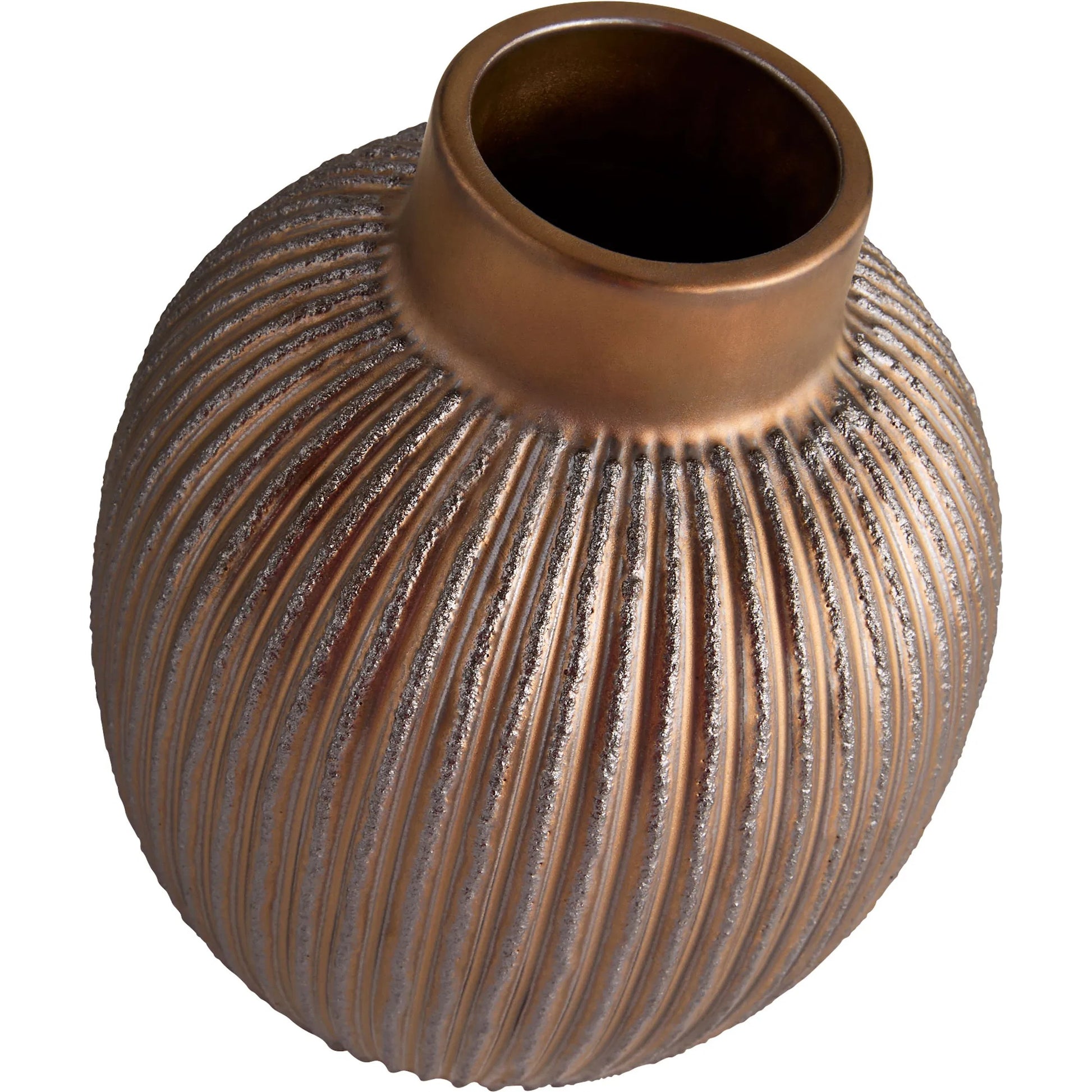 Starship Vase by Cyan Design in bronze. Made from ceramic in a rustic style.