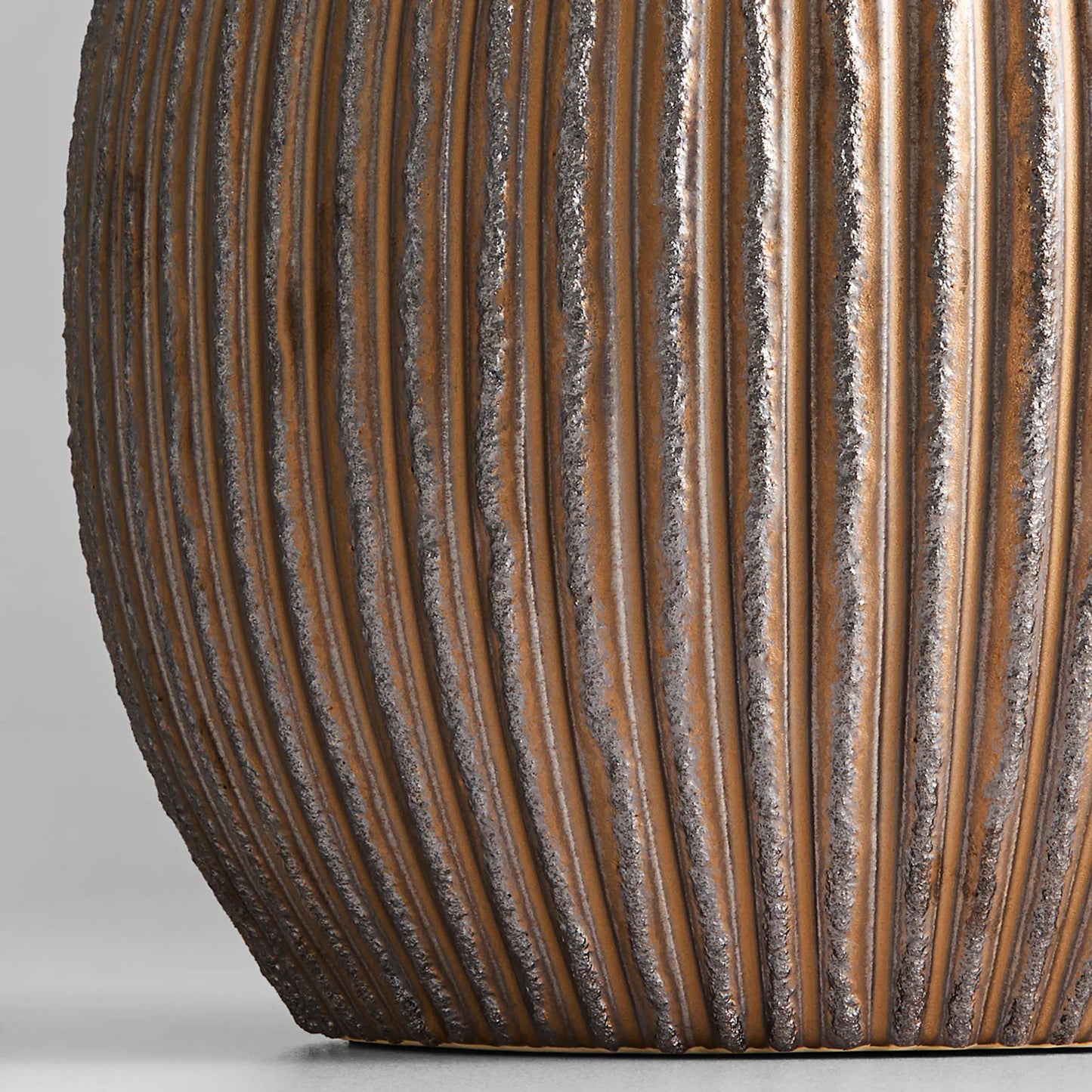 009 SI-2328785 | Closeup | Starship Vase by Cyan Design in bronze. Made from ceramic in a rustic style.