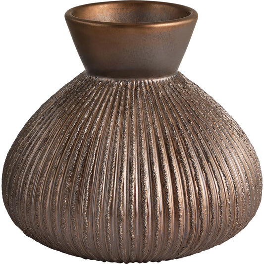 Starship Vase by Cyan Design in bronze. Made from ceramic in a unique style.