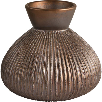 Starship Vase by Cyan Design in bronze. Made from ceramic in a rustic style.
