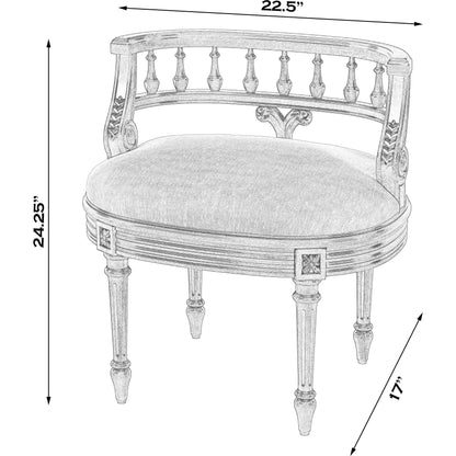 Hathaway Vanity Seat by Butler Specialty Company. Made from unique in a traditional style.