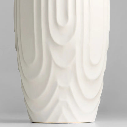 Nigel Vase by Cyan Design in white. Made from ceramic in a modern style.