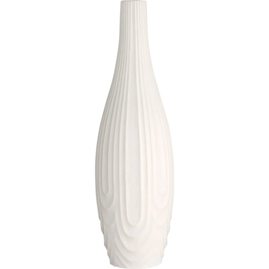 Nigel Vase by Cyan Design in white. Made from ceramic in a unique style.