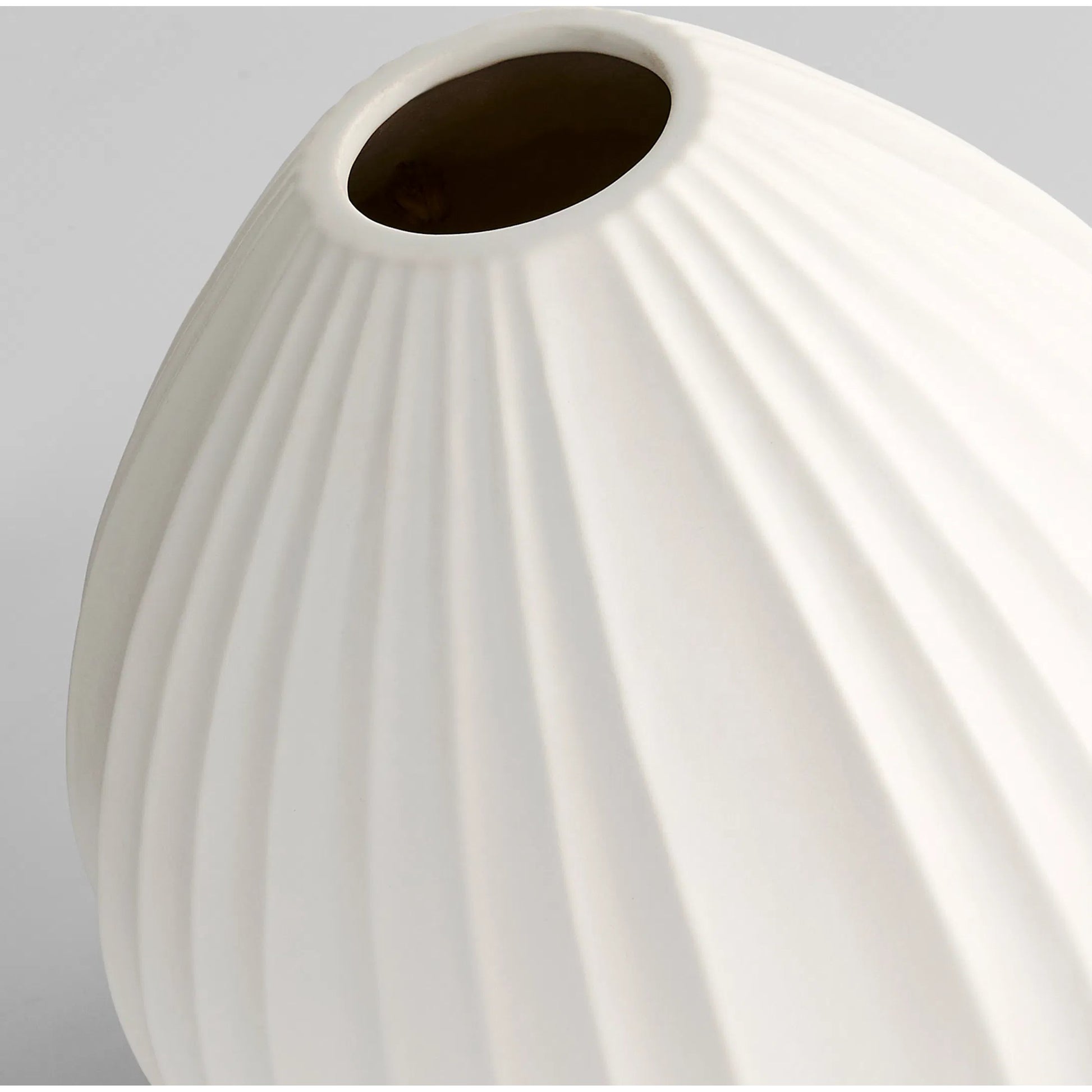 Nigel Vase by Cyan Design in white. Made from ceramic in a modern style.