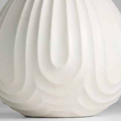 Nigel Vase by Cyan Design in white. Made from ceramic in a modern style.
