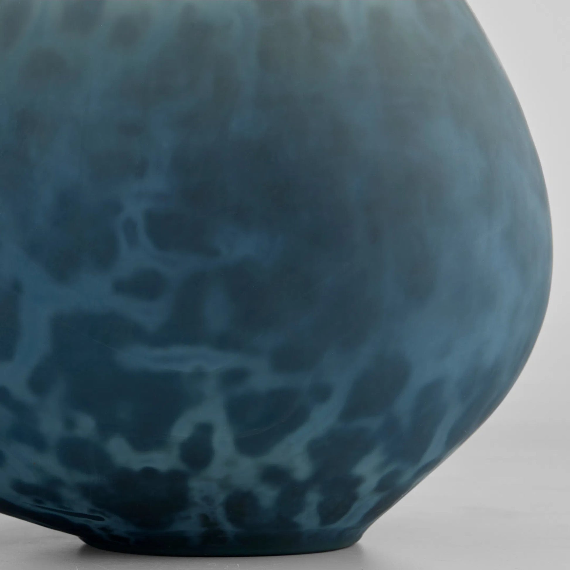 Tiedye Vase by Cyan Design in milky matte blue. Made from cased glass in a eclectic & global style.